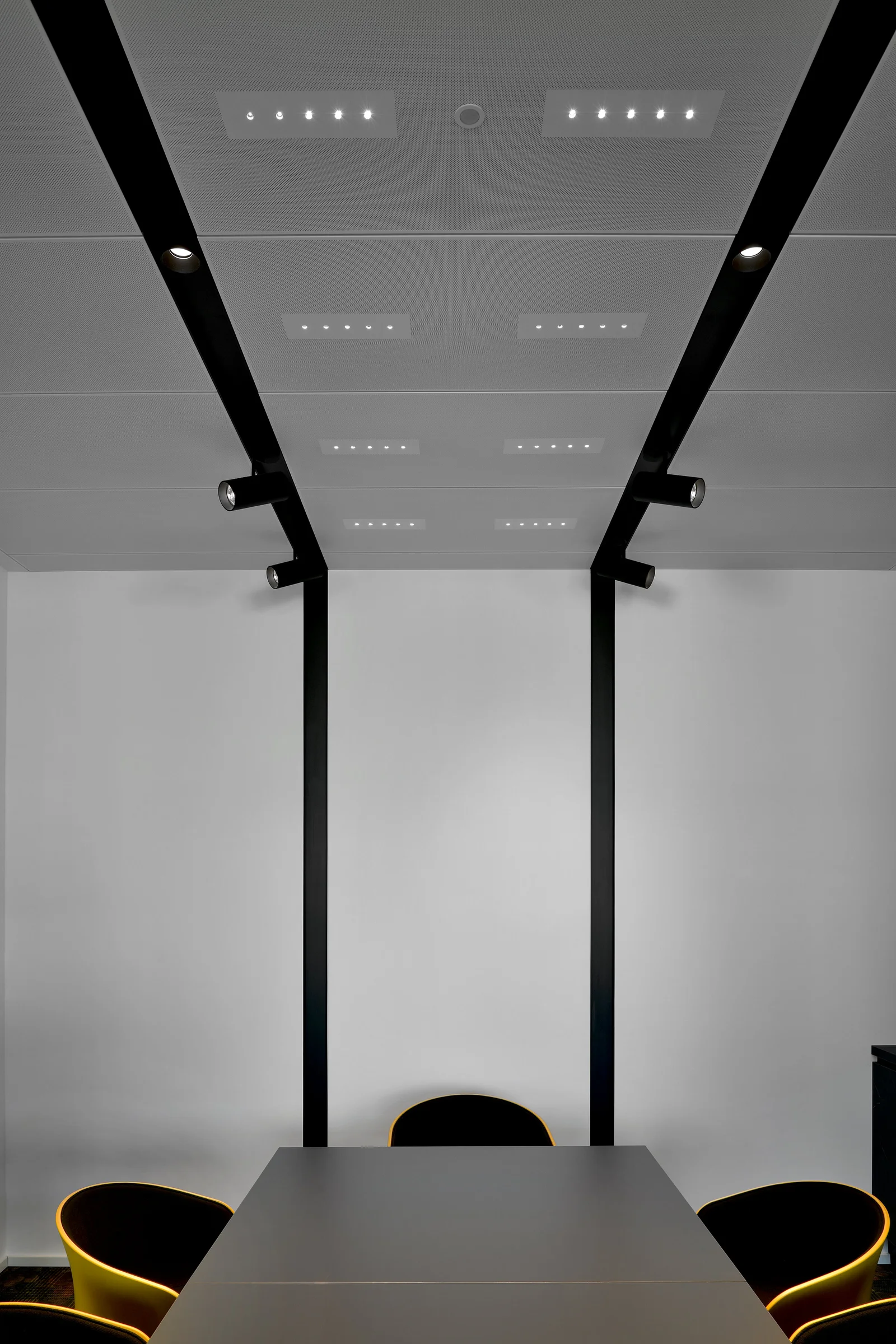 Suspended Cana channels over a meeting table