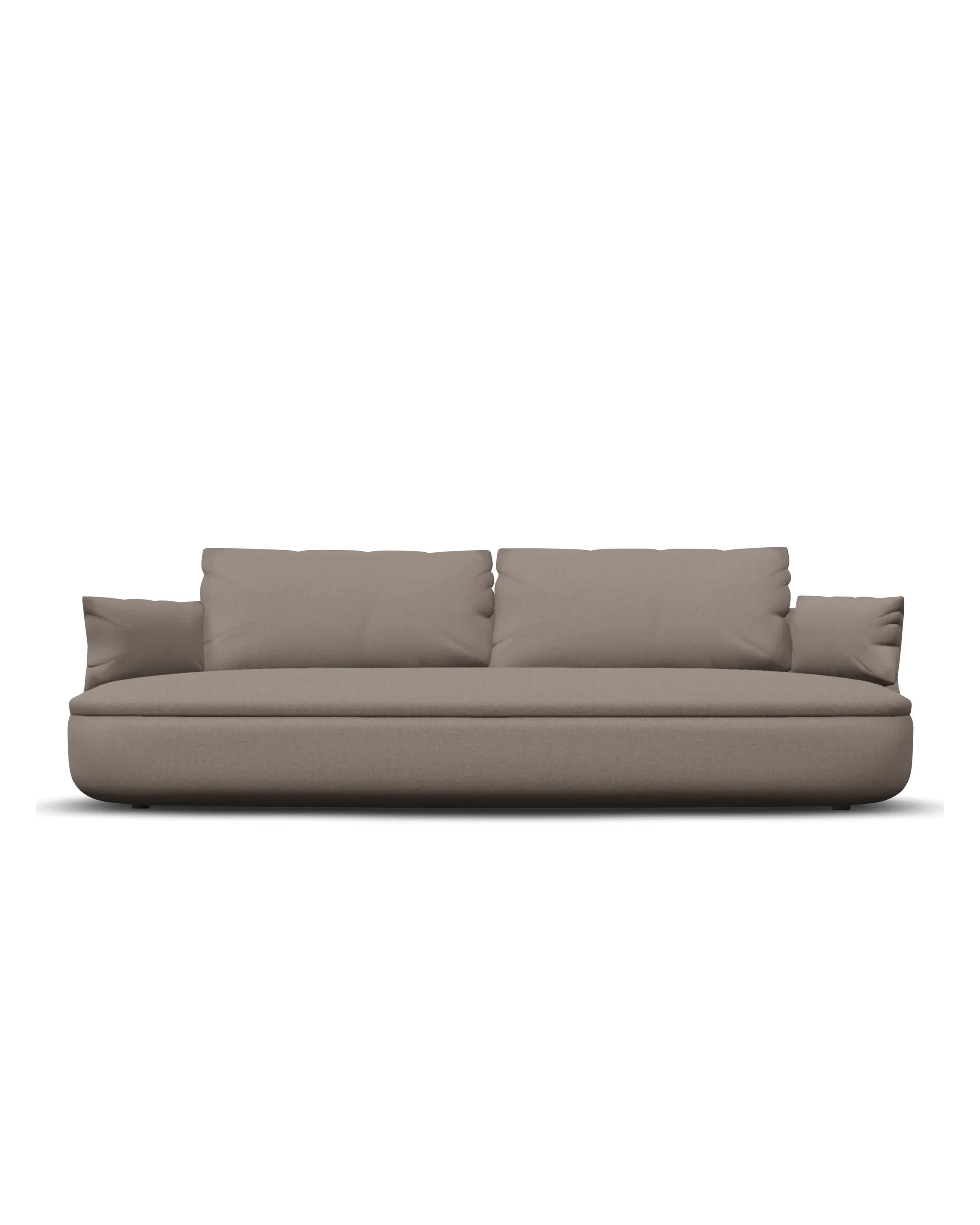 Bart Sofa in Justo fabric, colour Sten, front view