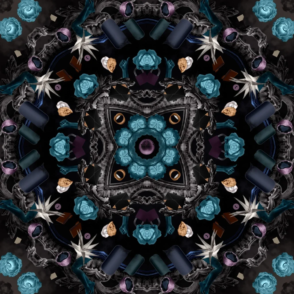 Utopian Fairy Tales wall-to-wall carpet by Noortje van Eekelen, Strong colourway pattern