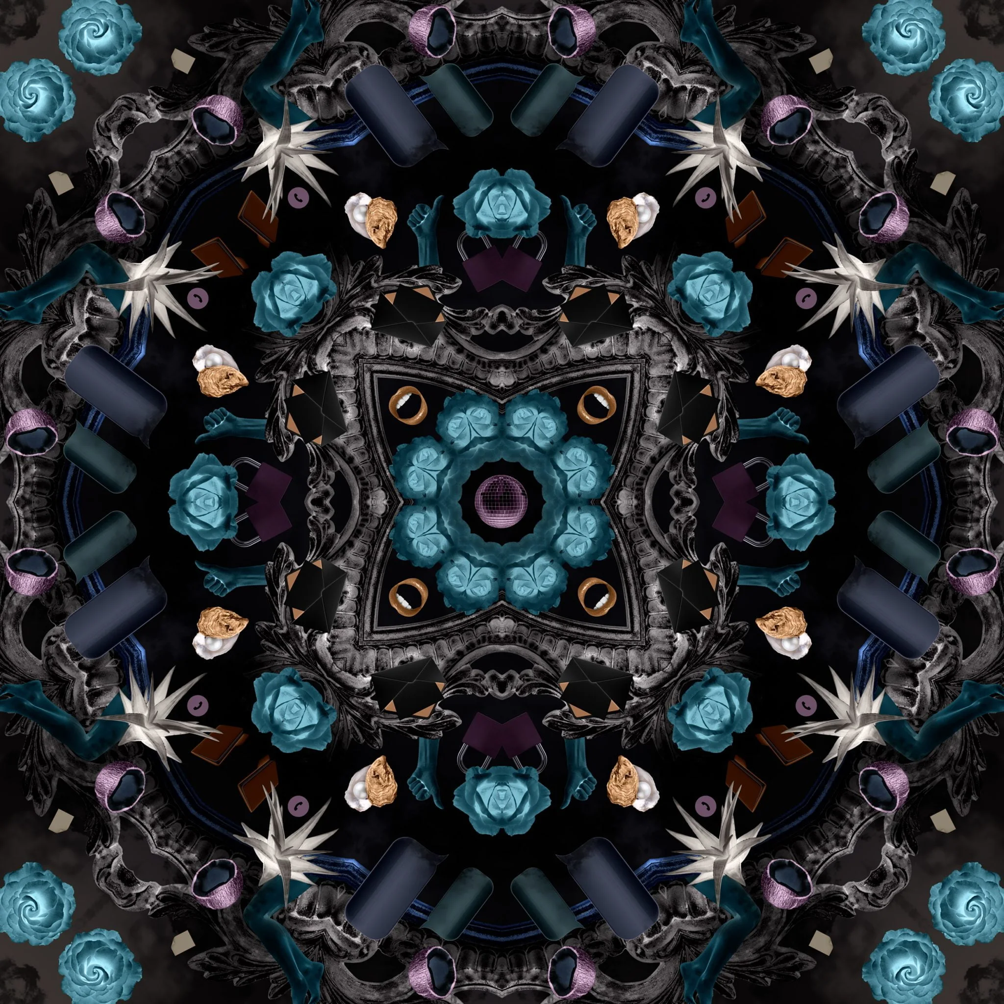 Utopian Fairy Tales wall-to-wall carpet by Noortje van Eekelen, Strong colourway pattern